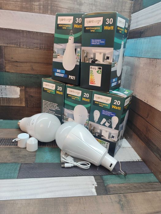 Лампа аккумуляторная в патрон Е27 лампочка аварійна 2 батарейки 20Ватт