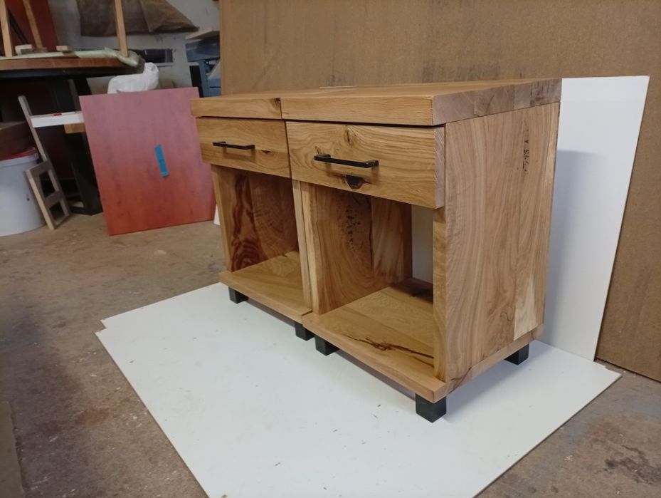 Szafki nocne dąb belkowy/ loft