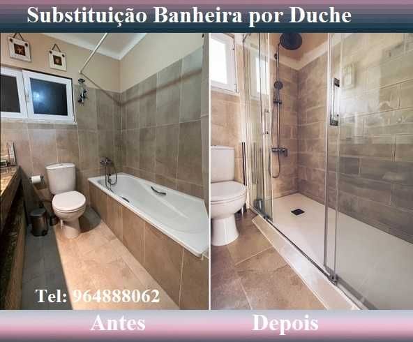 Banheira -» Base de duche - SUBSTITUIÇÃO