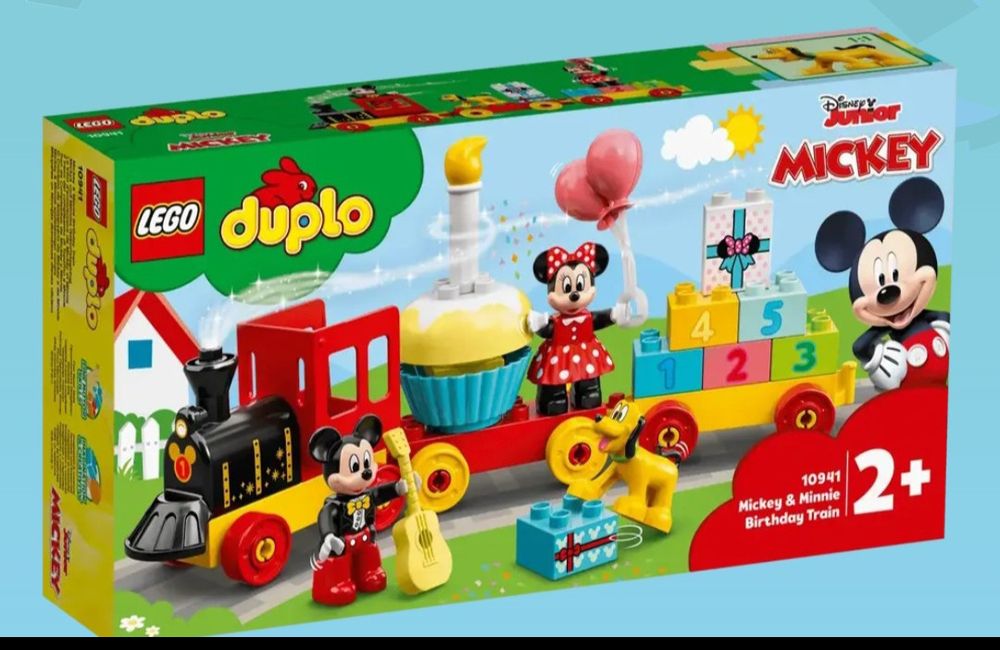 Klocki LEGO Duplo Urodzinowy pociąg myszek Miki i Minnie 10941