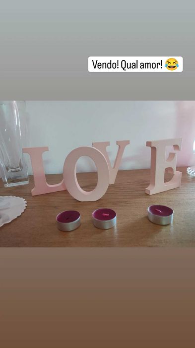 Letras LOVE decoração