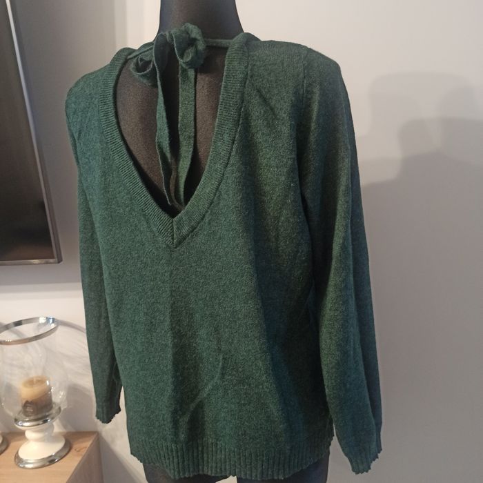 Sweter Vila butelkowa zieleń rozmiar L