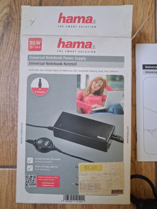 НОВИЙ Блок живлення до ноутбука Hama Універсальний 15-24V/90W