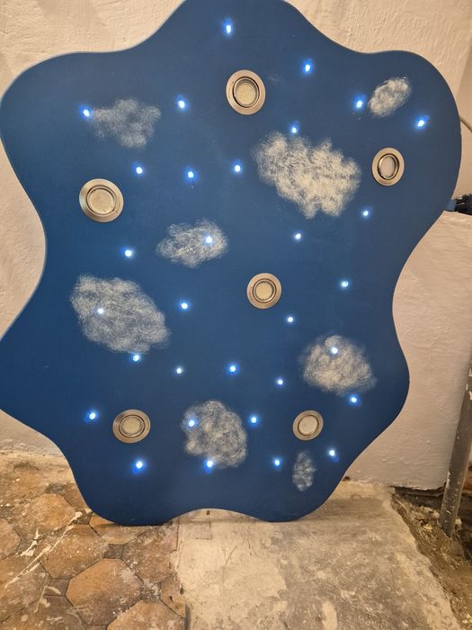 Lampa sufitowa podwieszana halogen i led
