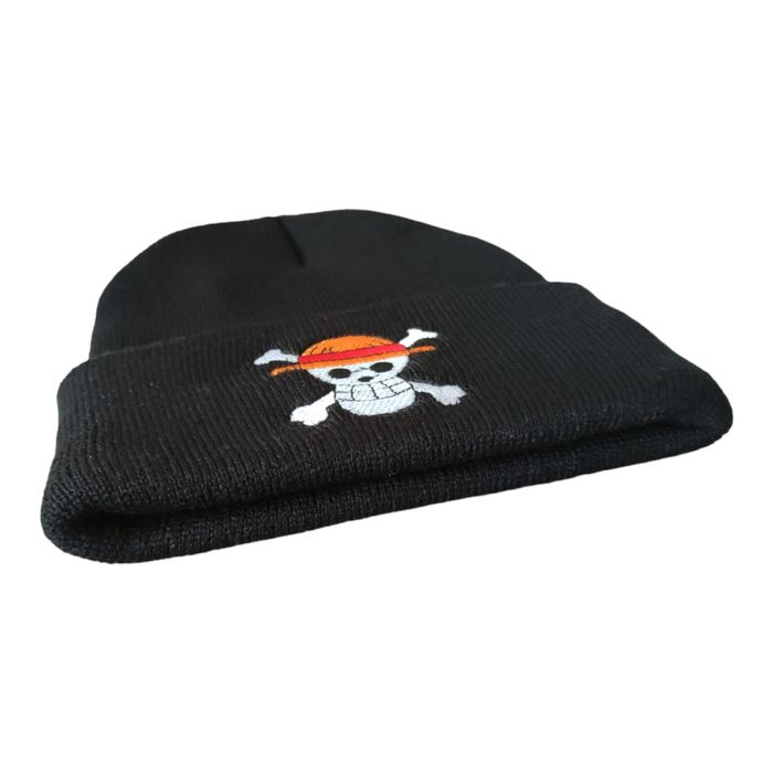 Czapka Beanie One Piece Anime, nowa, czarna, Monkey D. Luffy pirat Net