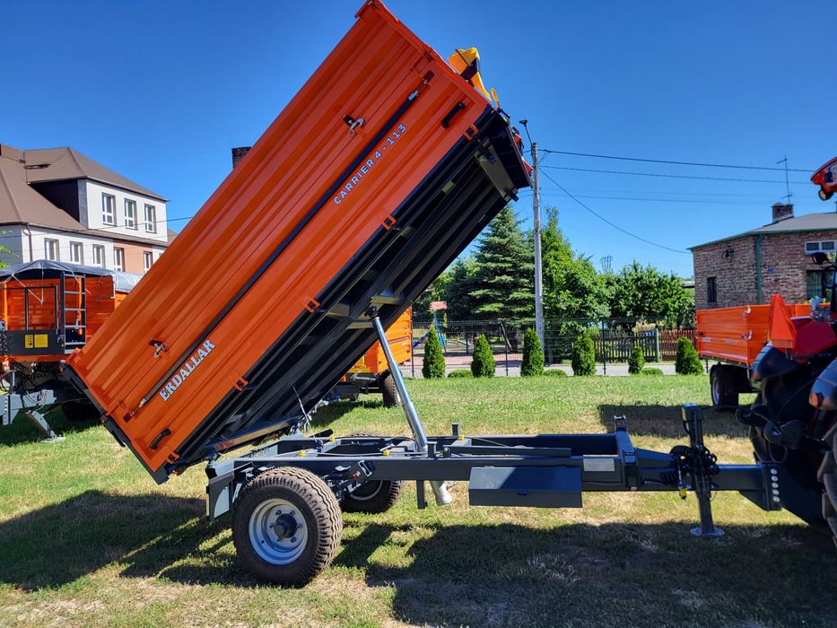 NOWA Przyczepa rolnicza jednoosiowa wywrotka 4,5T trójstronna Erdallar