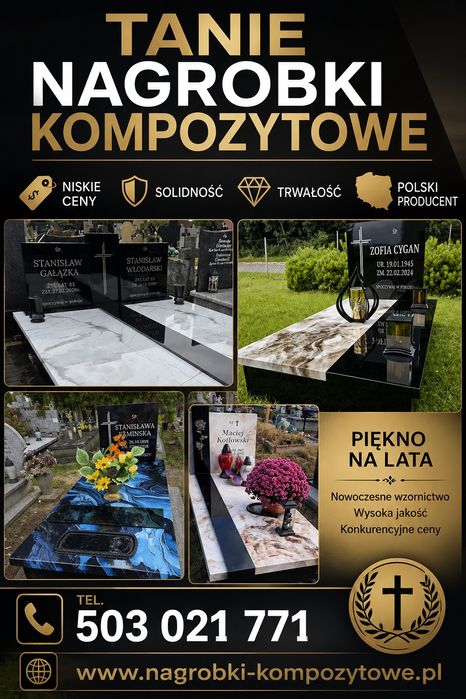 Nagrobki Compose 2999 zł montażem Cały Kraj- Promocja