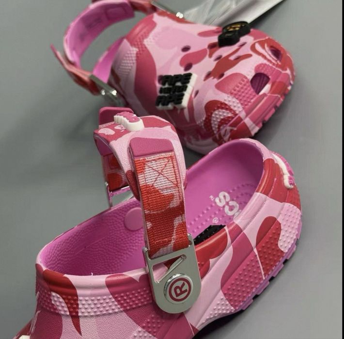Крокси Bape , crocs Bape , тапки бейп , бейп крокс , шльопанці Bape