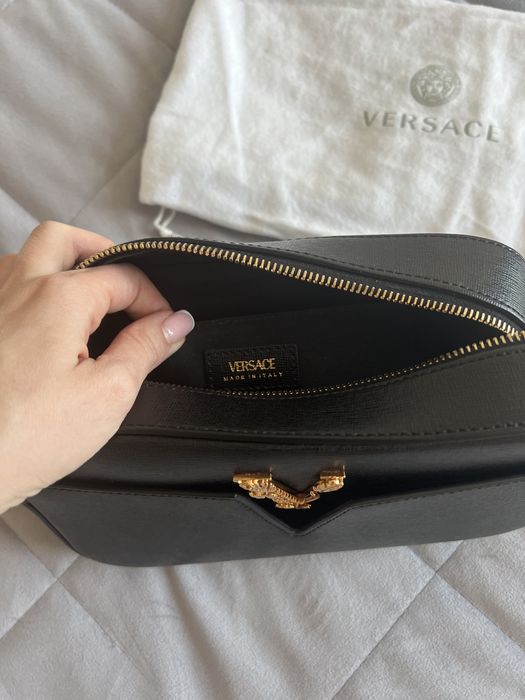 Сумка з натуральної шкіри Versace Virtus YSL кроссбоді оригінал