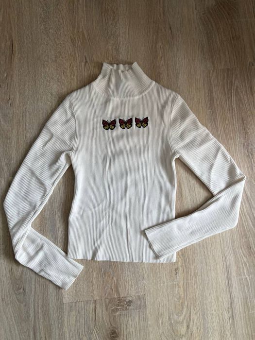 Білій гольф в рубчик від H&M,розмір Xs