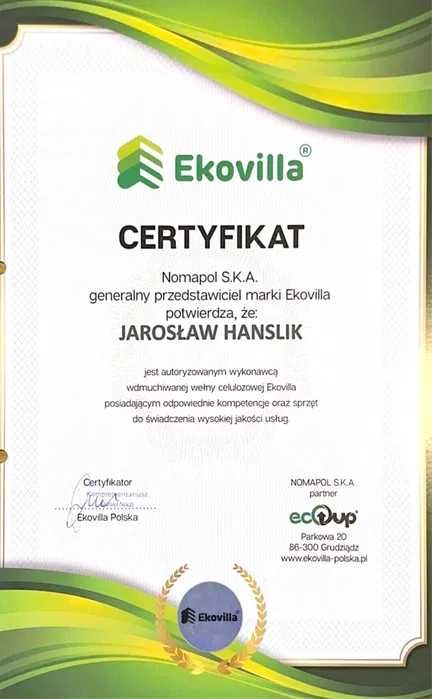 Ocieplenie wdmuchiwane Celulozą i Wełną | naprawa dachu po kunie