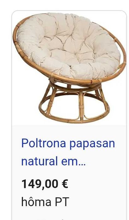 Poltrona jardim natural em bambu