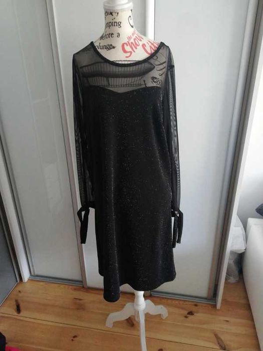 Sukienka CZARNA karnawał, sylwester L