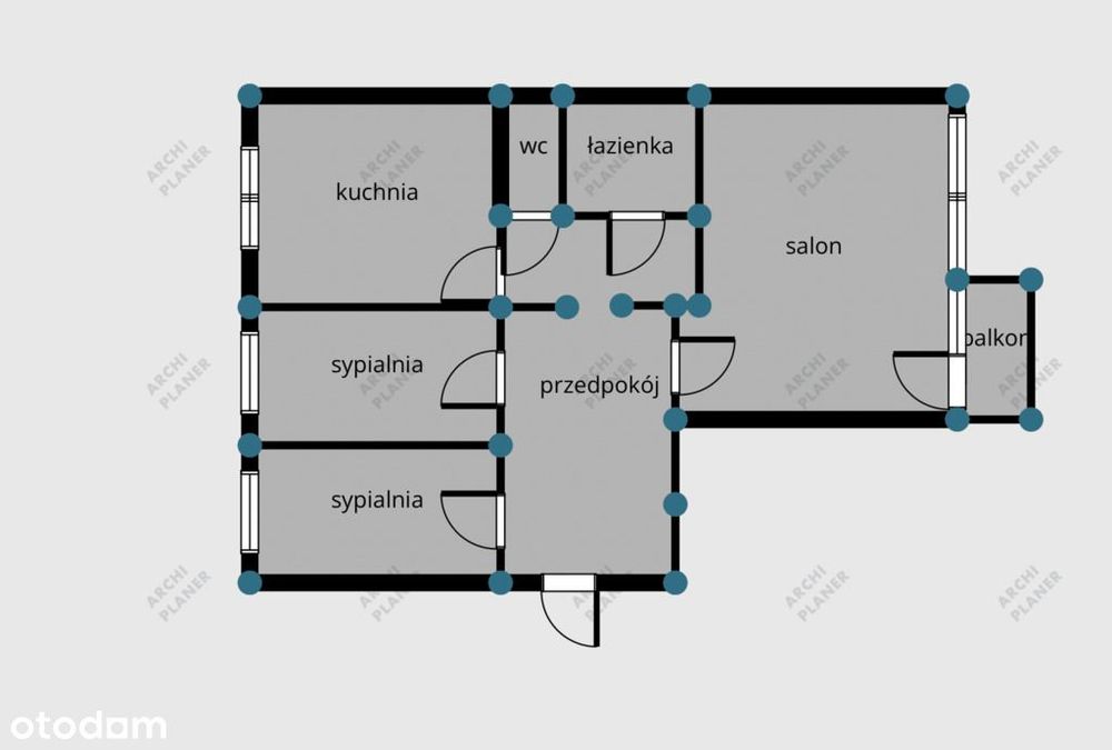 M4/Zduńska Wola/przestronne/58,5m²/3 pokoje/2piętr