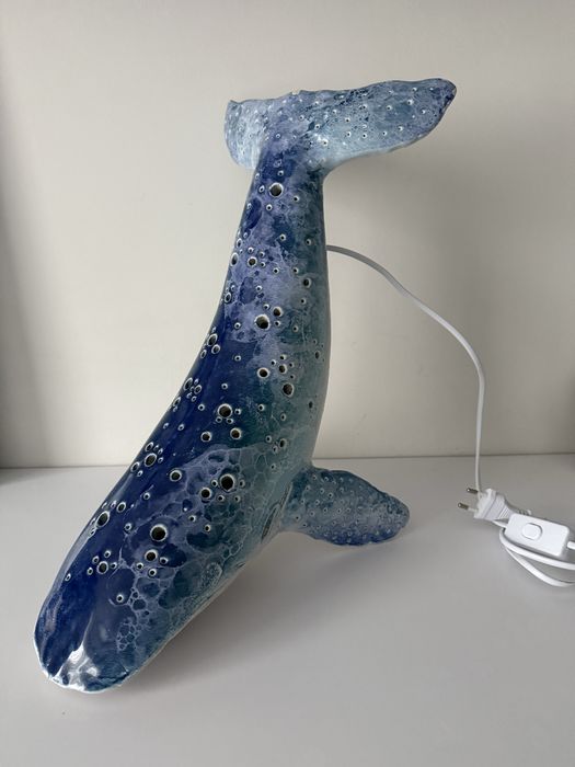 Лампа (нічник) кит ручна робота