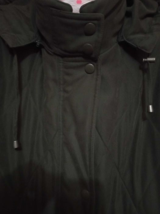 Теплая темно зелёная курточки 54-56