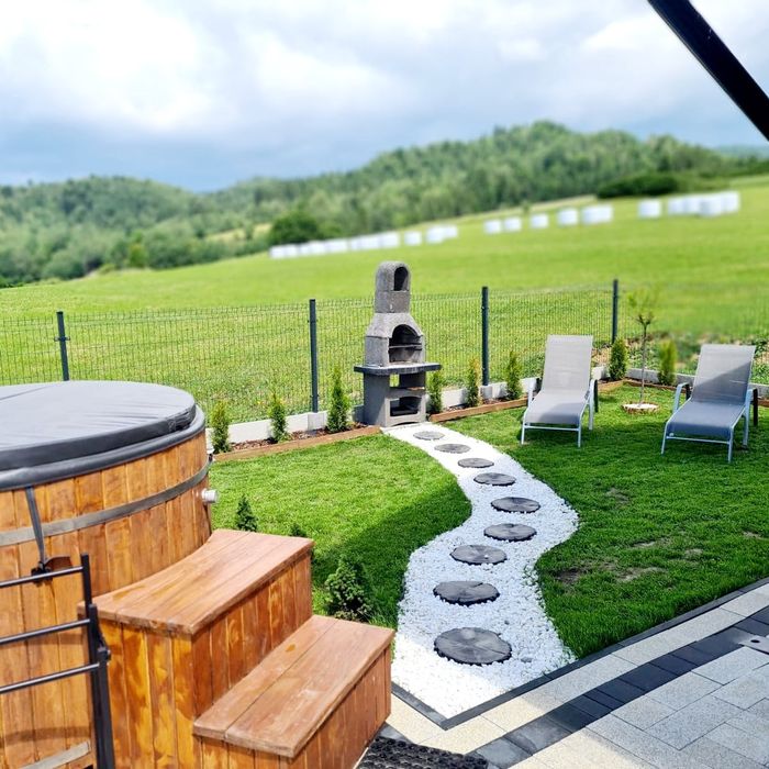 Domek w górach Pieniny Gorce Jezioro Czorsztyńskie z jacuzzi sauną wid