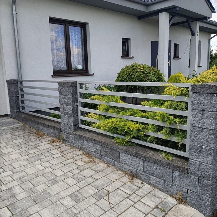 Ogrodzenia, balustrady itd. stal czarna , aluminium, stal nierdzewna