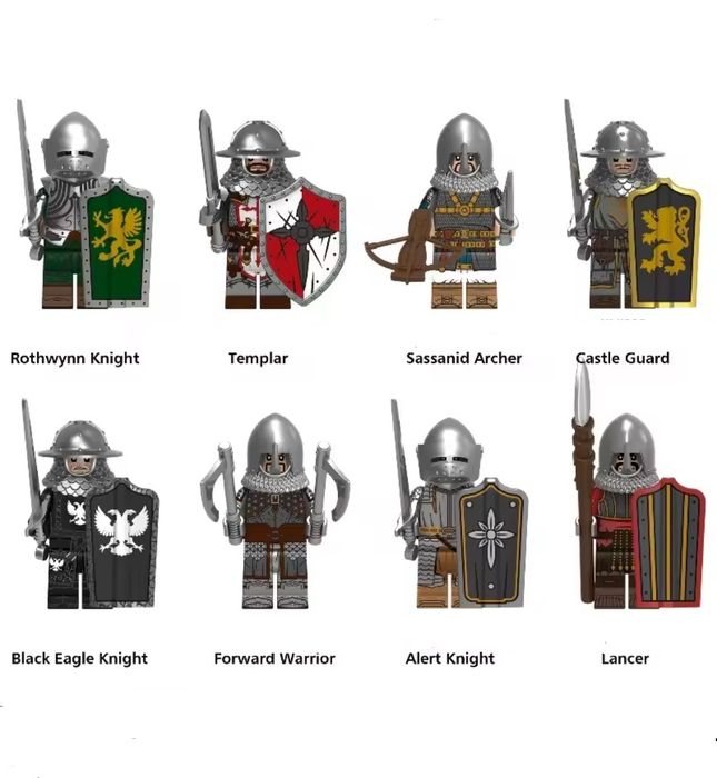 Klocki figurki rycerze zestaw kompatybilne z Lego rycerze castle medival knights kingdoms klocki rycerze