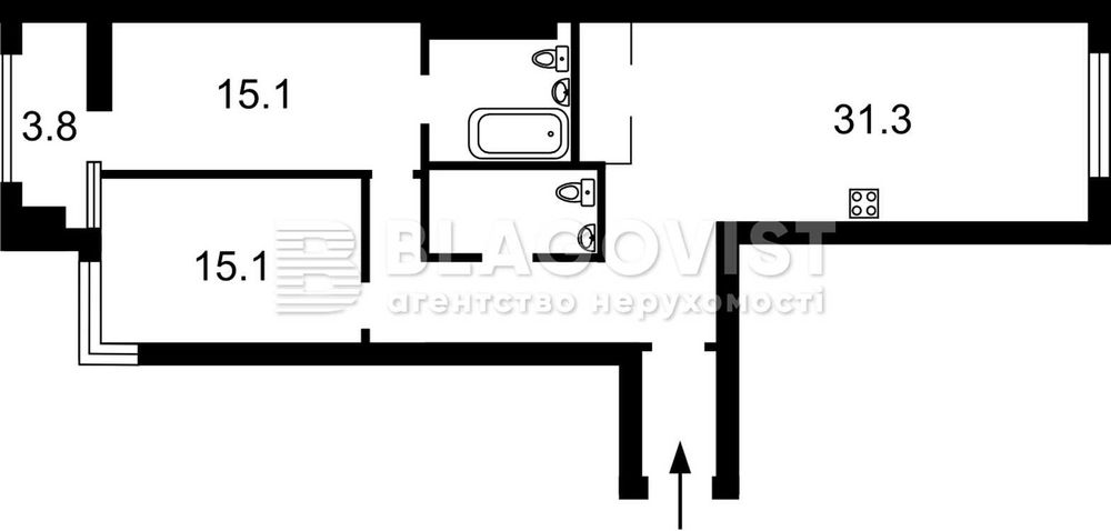 Продаж 2к квартири 82м2 Crystal Park Берестейський просп. 42а ПАРК