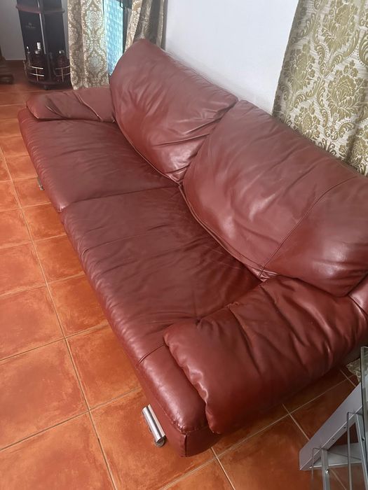 Sofá de Couro marron