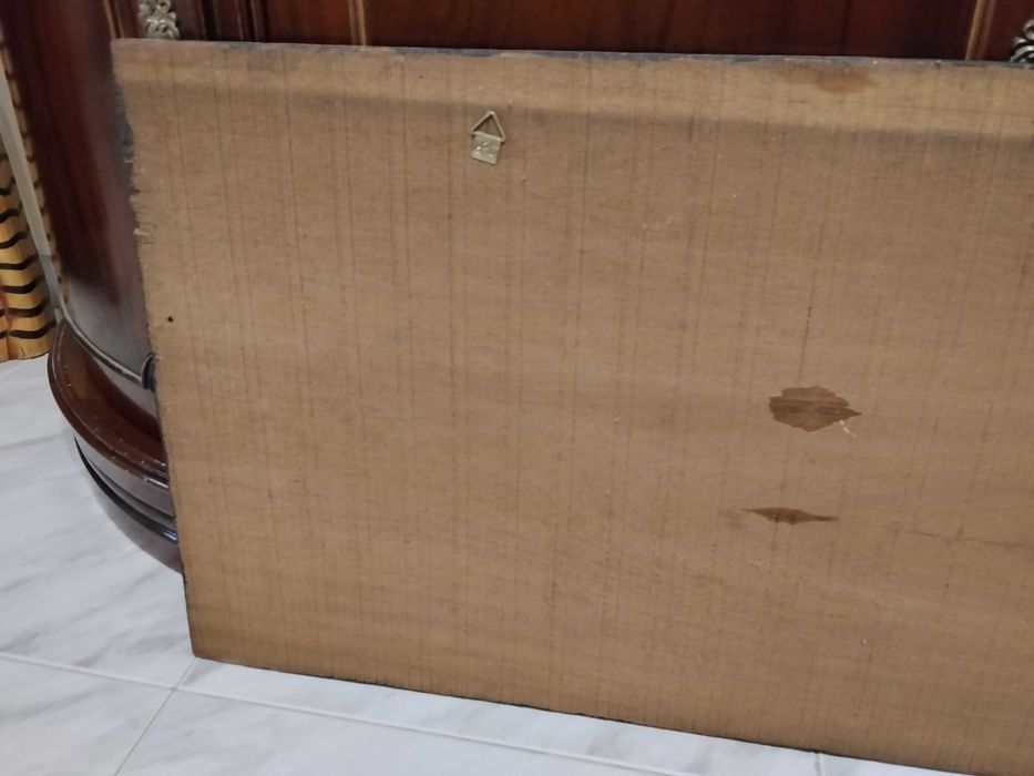 Quadro africano em madeira
