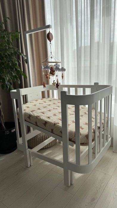 Ліжко люлька з маятником та тримачом і розширенням