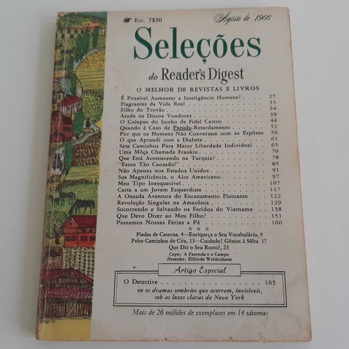 Revista Selecções do Readers Digest Agosto 1966