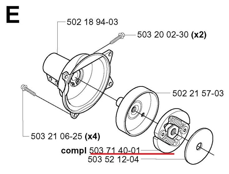 embraiagem roçadora husqvarna 503_714001