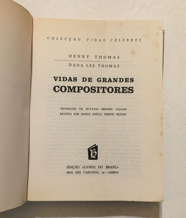 Vidas de grandes compositores, de Henry Thomas e Dana Lee Thomas