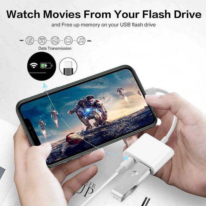 Швидкий OTG адаптер для камери/iPhone/iPad тощо iOS 8 Pin to USB 3.0