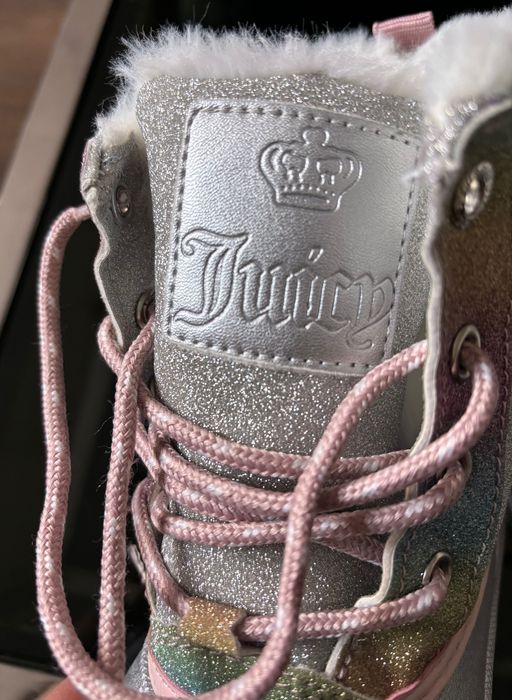 Juicy Couture Śniegowce brokatowe tęczowe NOWE rozmiar 29