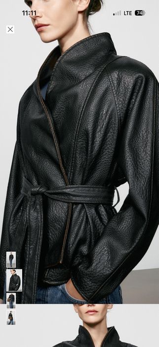 Шкірянка косуха Zara, нова з біркою, темно коричнева Xs