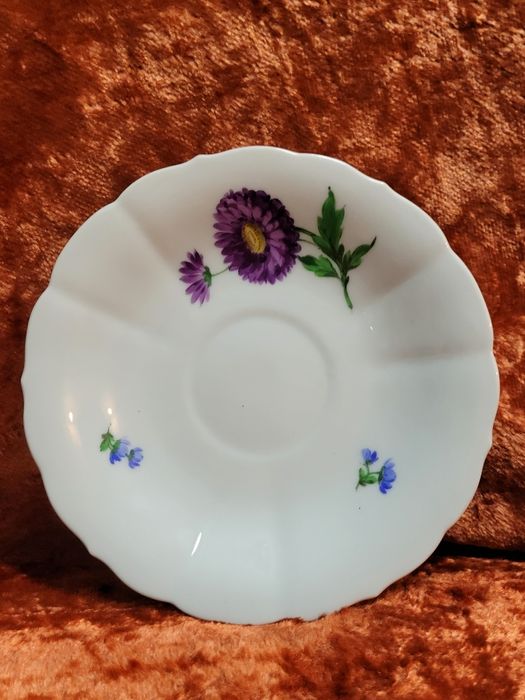 Stary, przedwojenny Talerzyk, podstawek Miśnia, Meissen, sygnatura