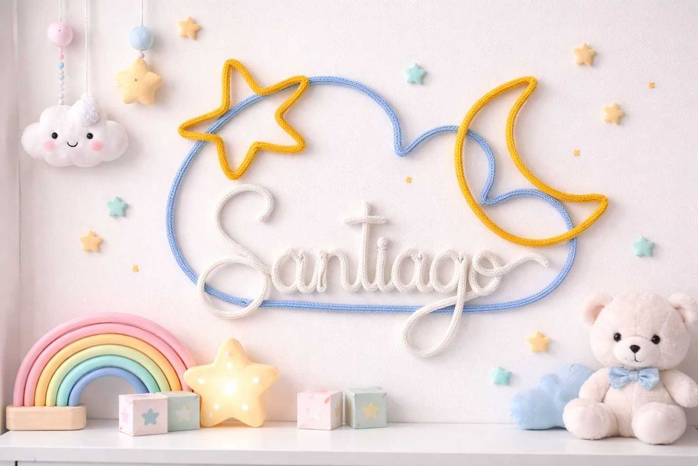 Decoração Nome em Crochet (a pedido)