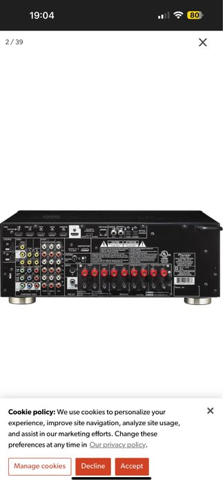 Sistema de som 5.1 Harman Kardon + Amplificador pioneer vsx1021