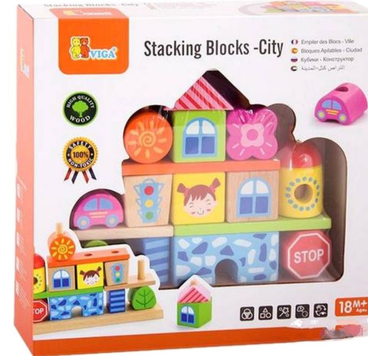 Набір кубиків Viga Toys "Місто" 50043