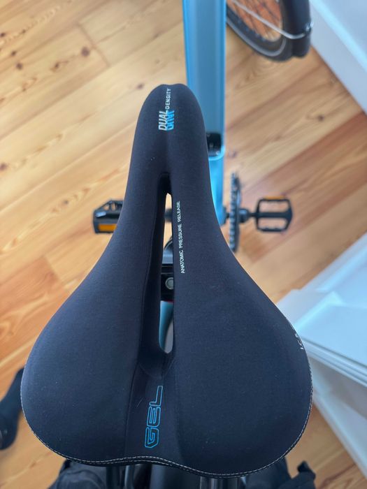 HeyBike Bicicleta elétrica com assento em gel e bolsa de transporte