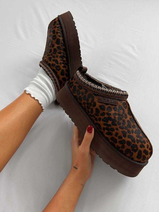 Угги UGG Tasman на платформі леопардові з хутром жіночі (36-40)