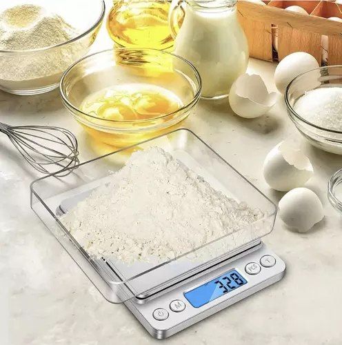 Waga Kuchenna Elektroniczna Precyzyjna LCD Cyfrowa do 500g miska