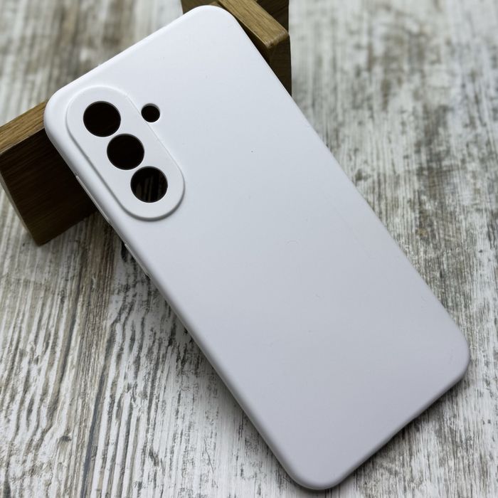 Не пачкается ‼️ Чехол софттач Silicone Case на Samsung A37/ A57/ A56 Белый. Білий Чохол