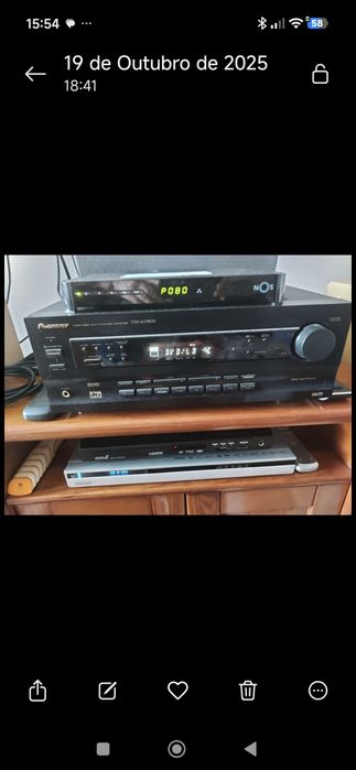 Amplificador com colunas 5.1