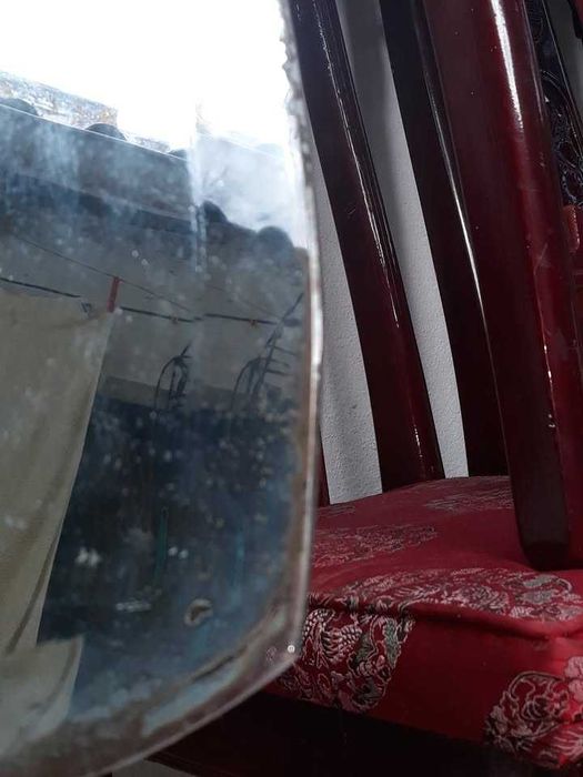 Antigo espelho Oval biselado Anos 50