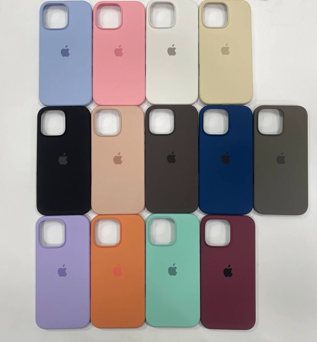 Силіконовий чохол на айфон silicone case iPhone 15 /та інші 16