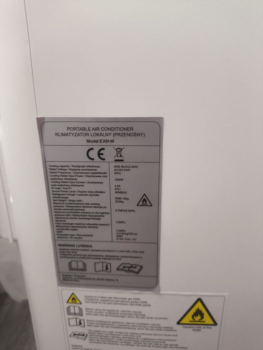 Klimatyzator przenośny 2.6kw jak nowy