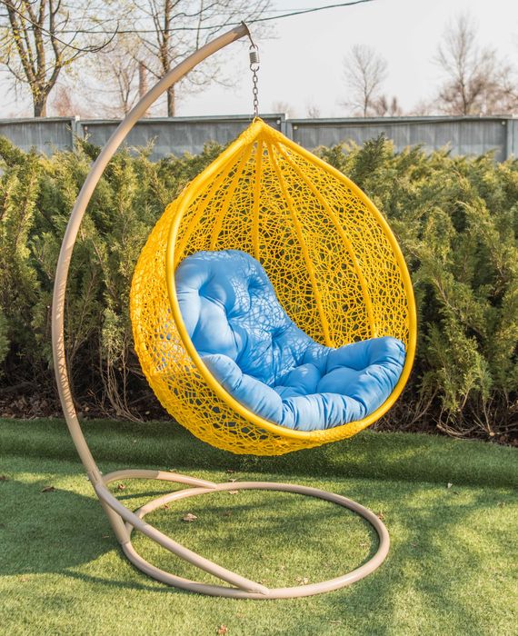 Подвесное Кресло Садовая качель кокон. Качели из ротанга
