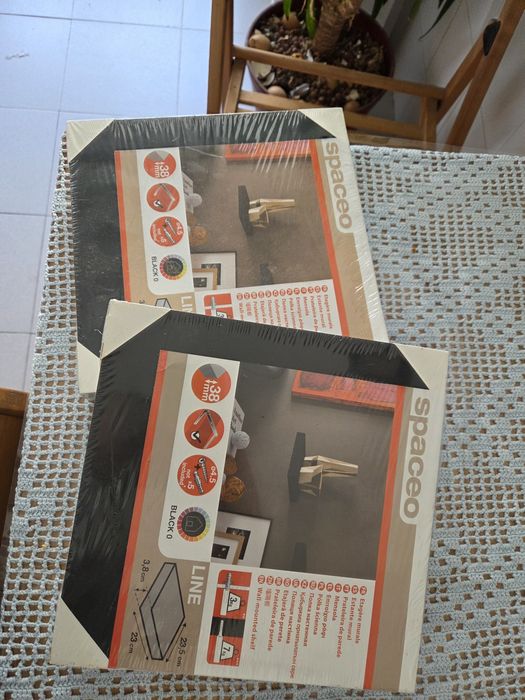 Prateleira flutuante MDF preta