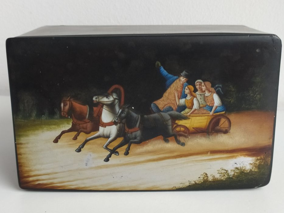 Szkatułka pudełko paper mache