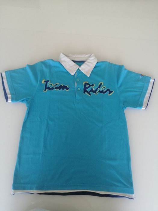 Polo azul paral rapaz