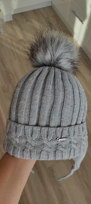 Шапка зимова сірого кольору, ДУЖЕ ТЕПЛА Зима